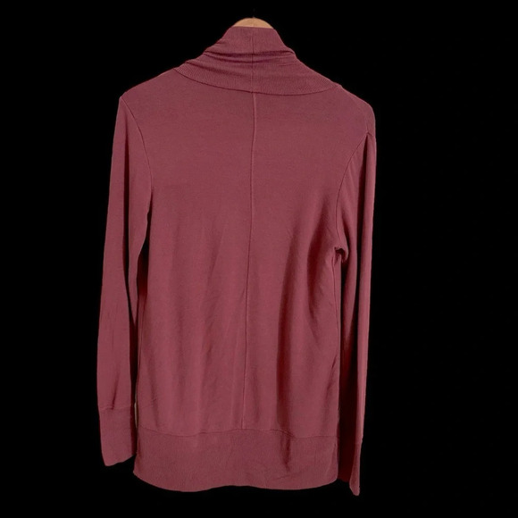 Athleta Womens XS Mauve Pink Prayanama Open Front Cardigan Wrap Modal Knit Cozy - Picture 4 of 6